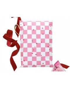 Pink Check  #SmileMail Designer Poly Mailers 7.5x10.5