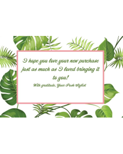 Banana Leaves 4x6 Thank You Cards 