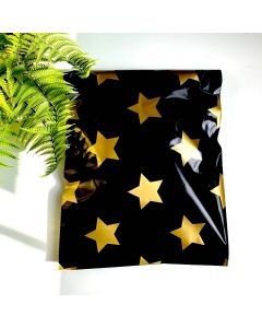 Gold Stars Black #SmileMail Poly Mailers 6x9