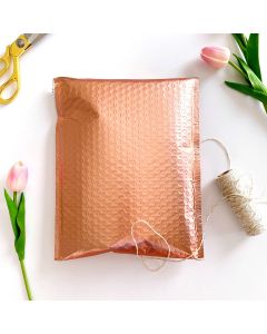 #2 Rose Gold Metallic #SmileMail® Poly Bubble Mailers: 8.5x12