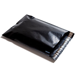 black poly mailer